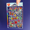 Hoja de pegatinas mágicas de mariposas