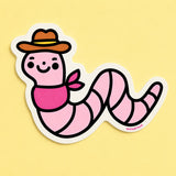 Cowboy Worm Sticker — alternate view 2