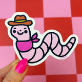 Cowboy Worm vinyl sticker