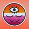 Lesbian Flag Wokeface Sticker