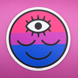 Bisexual Flag Wokeface Sticker