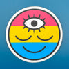 Pansexual Flag Wokeface Sticker