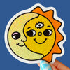 Pegatina de Sol, Luna y Brillo