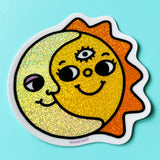 Pegatina de Sol, Luna y Brillo