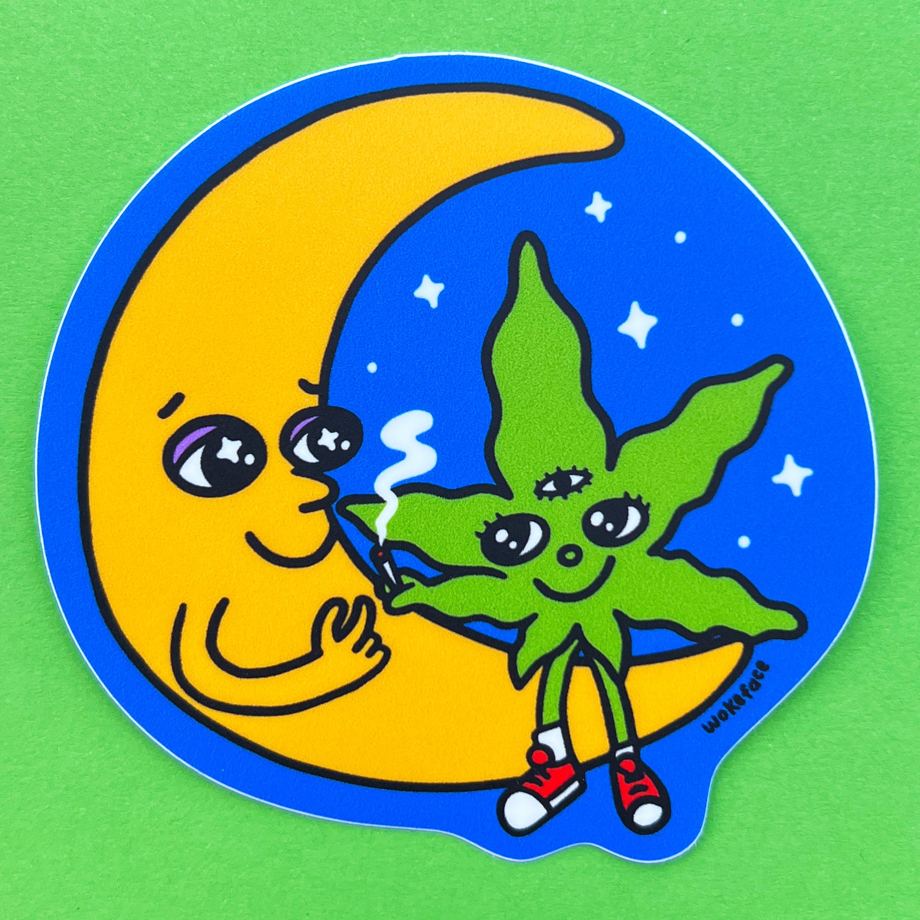 Toke Moon Sticker