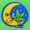 Toke Moon Sticker