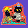 Trick-or-Treat Cat Sticker
