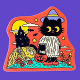 Trick-or-Treat Cat Sticker