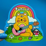 Tune In Bear Sticker