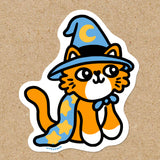 Pegatina de gato mago