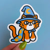 Pegatina de gato mago