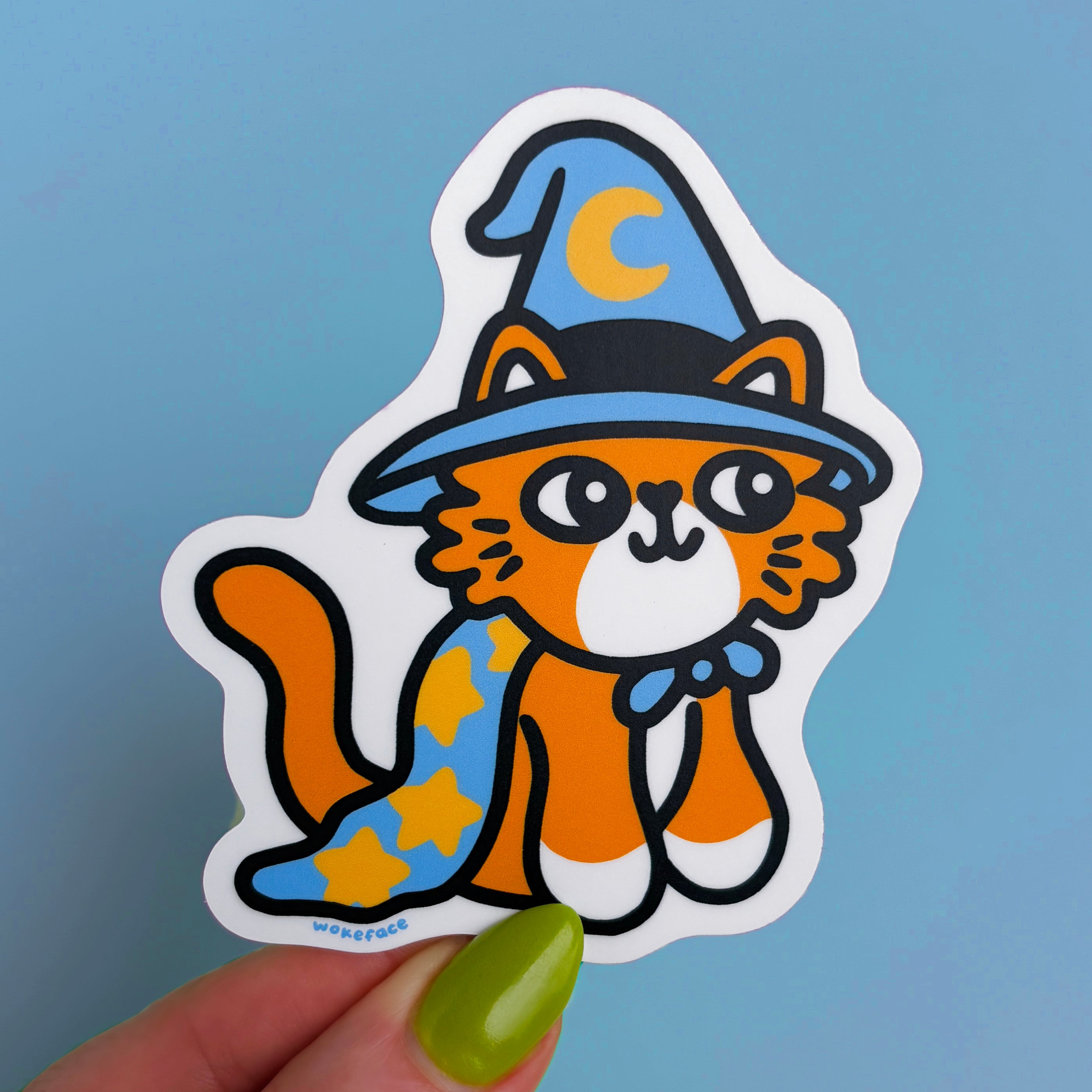 Pegatina de gato mago
