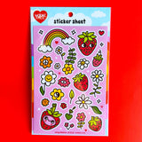 Hoja de stickers Strawbebby