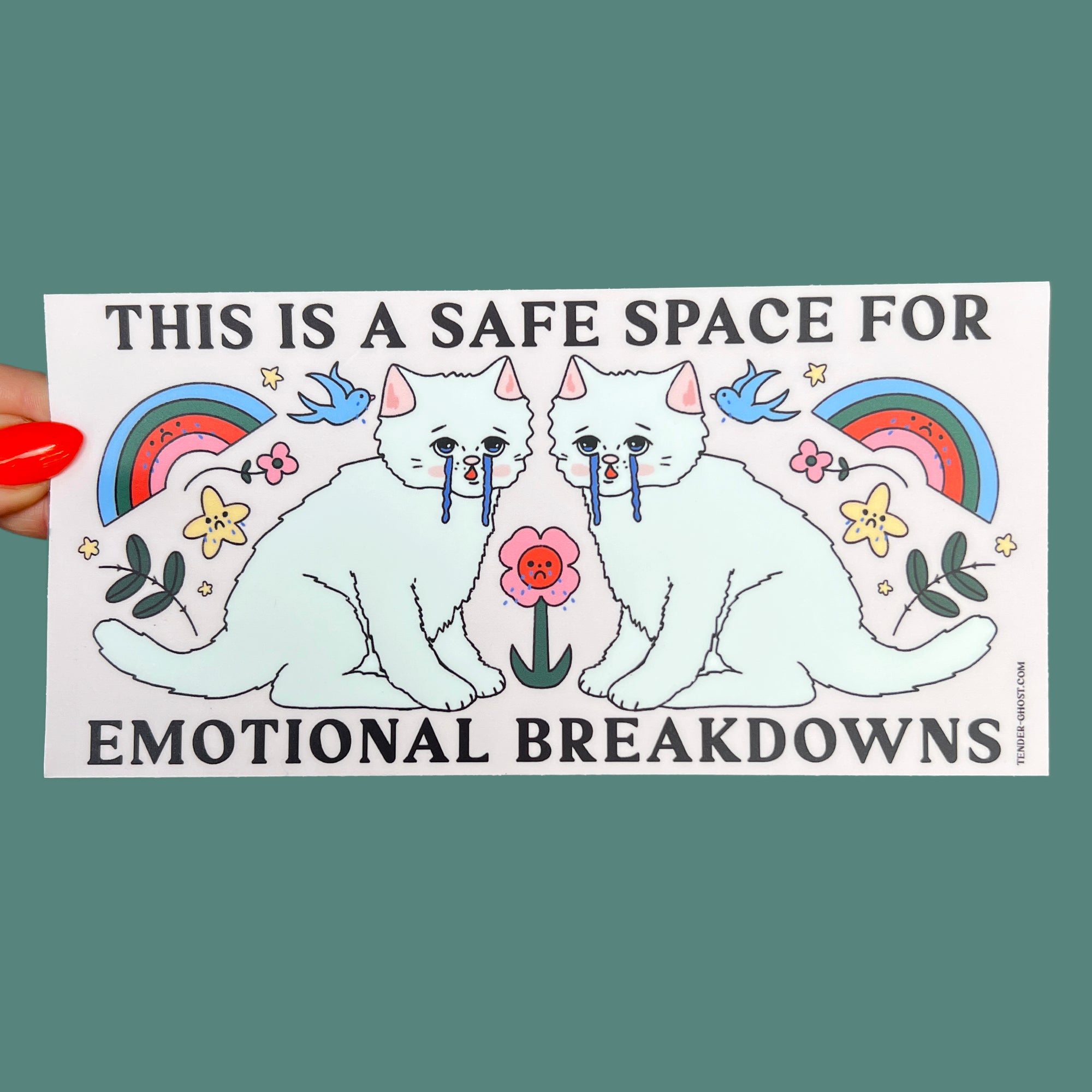 Espacio Seguro para Crisis Emocionales (Adhesivo para Parachoques)