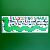 Blessings Snake Bumper Sticker