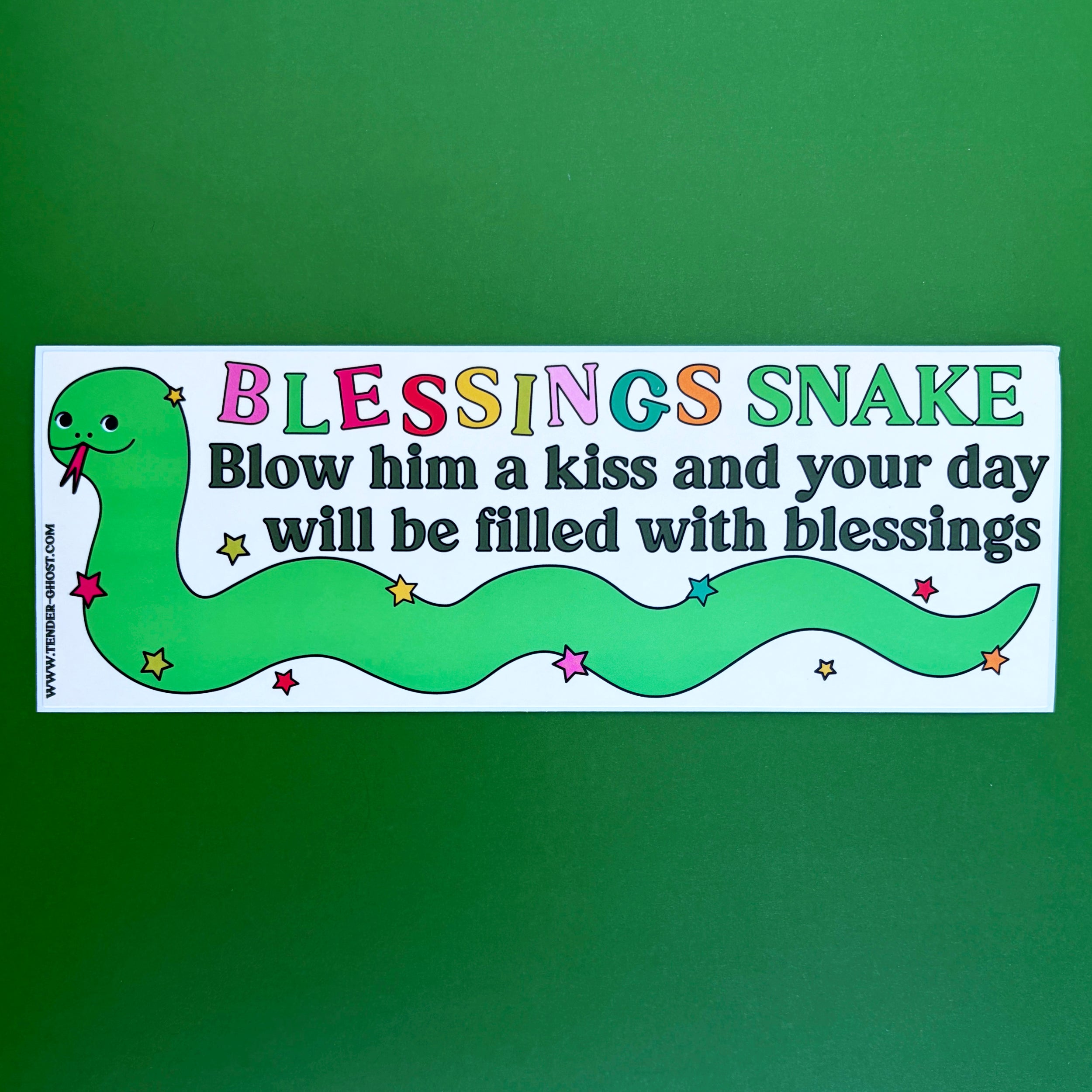 Blessings Snake Bumper Sticker