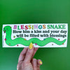 Blessings Snake Bumper Sticker