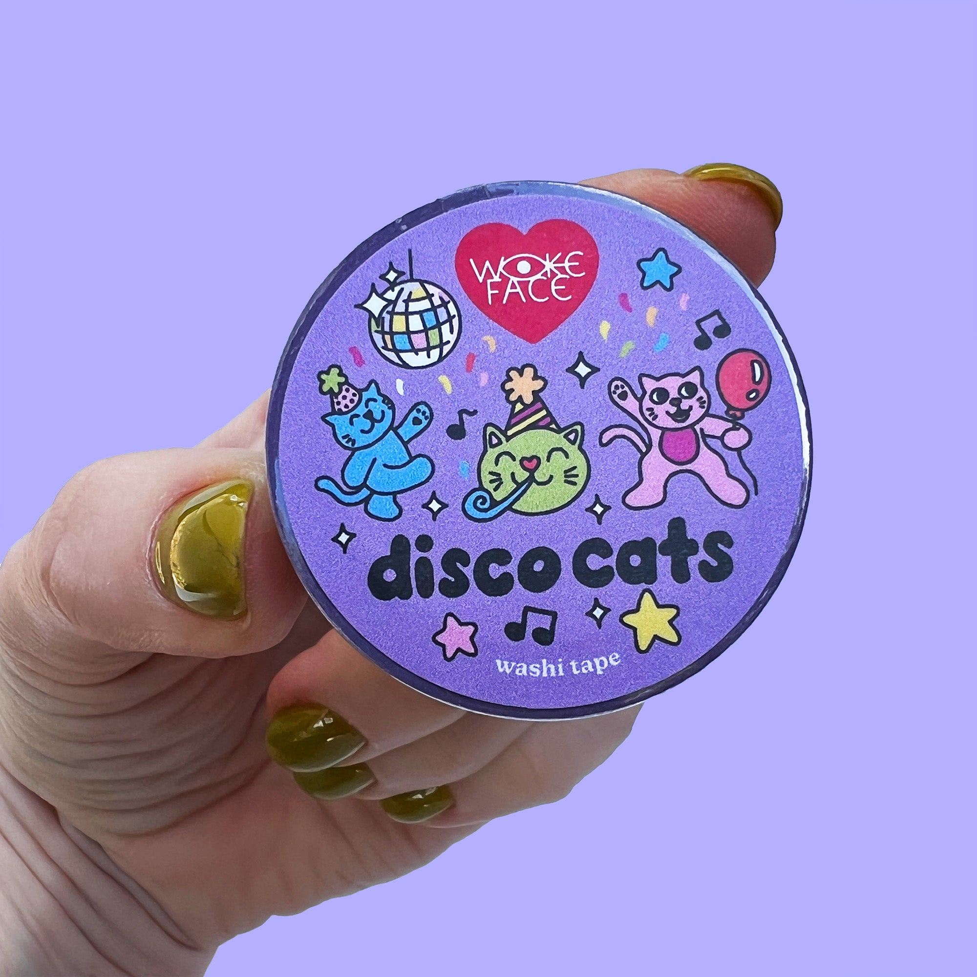 Disco Cats Pawty Washi Tape