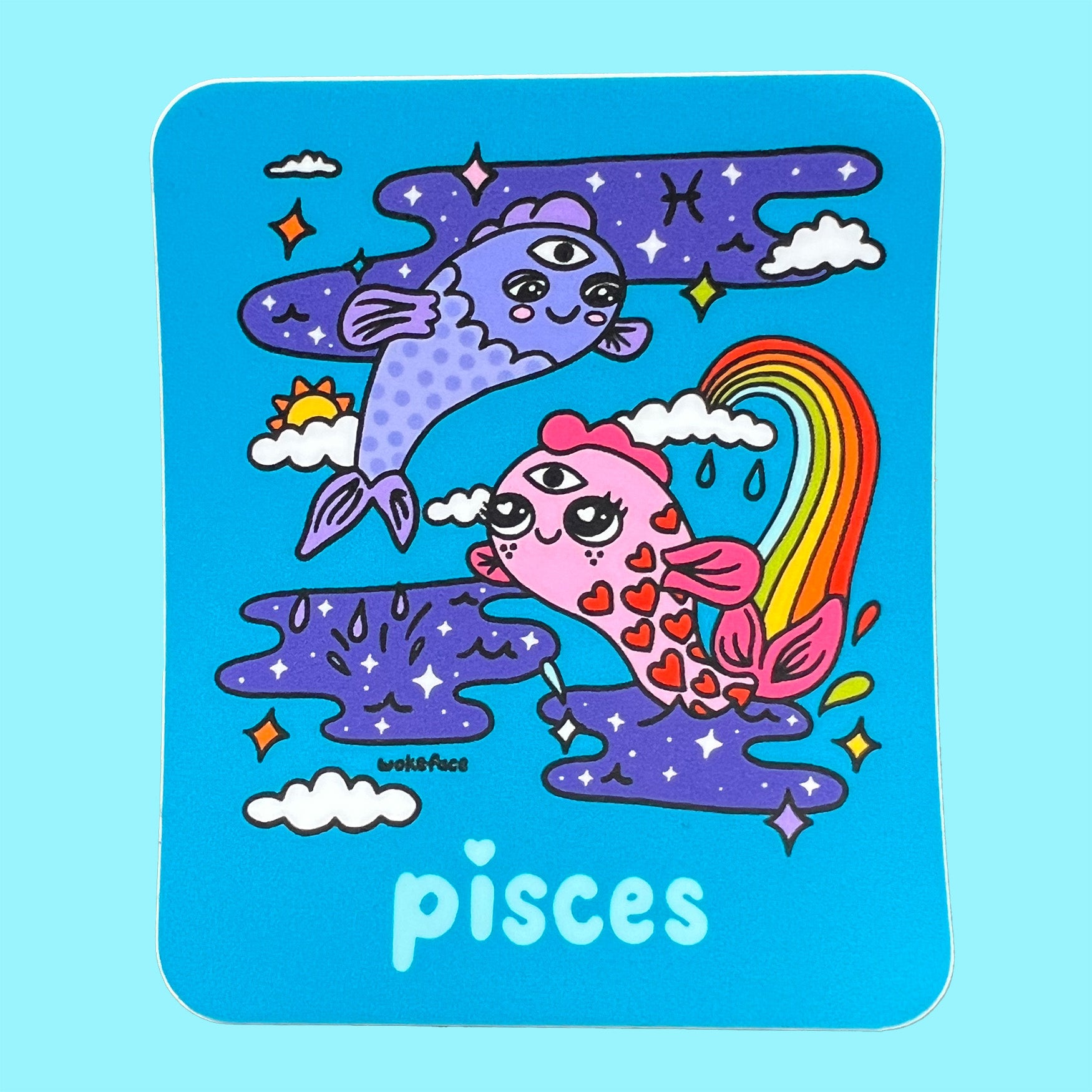 Pegatina de Símbolo Zodiacal Piscis