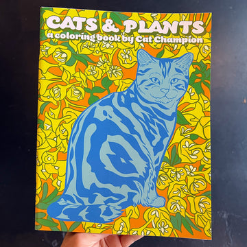 Plants & Cats Coloring Book