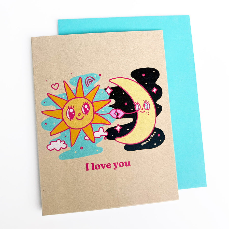 Sun & Moon I Love You Greeting Card