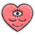 Fuzzy Pink Chenille Heart Patch