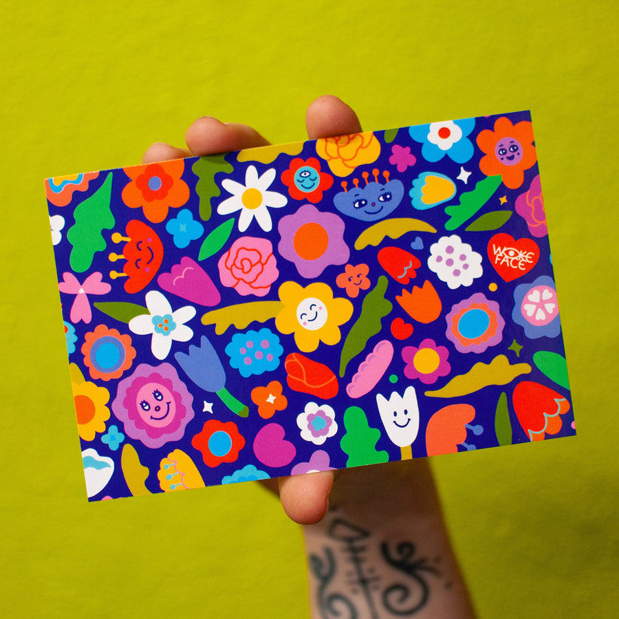 Flower Friends Postcard
