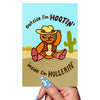 Tarjeta postal de oso que ulula y grita
