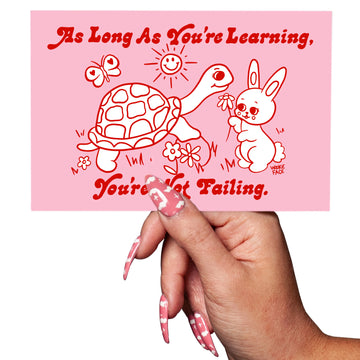 Learning Turtle & Bunny Postcard