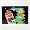 Postal de amor de pintura en aerosol