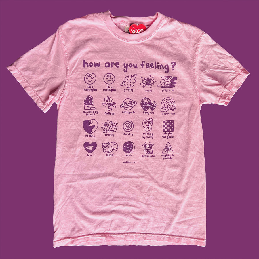 Feelings Chart T-Shirt - Pink