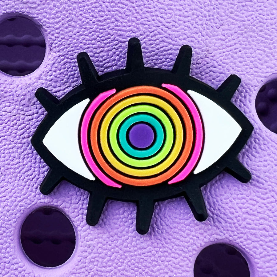 Rainbow Eye Shoe Charm