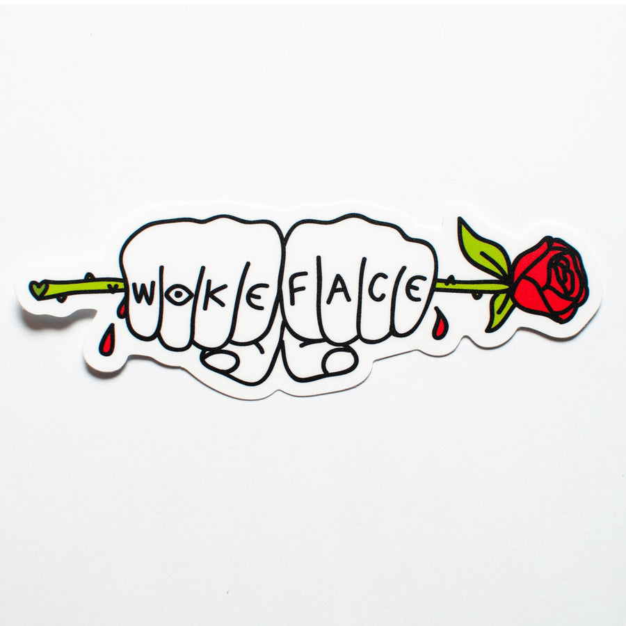Wokeface Knuckles Sticker